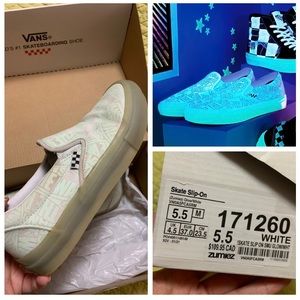 VANS glow in the dark sneakers in men’s shoe size 5.5